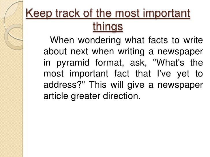 write a newspaper article write a newspaper article