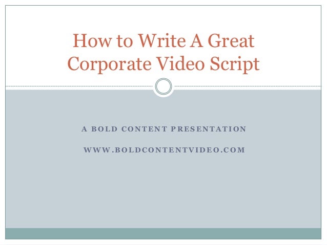 How to write a video script for youtube image