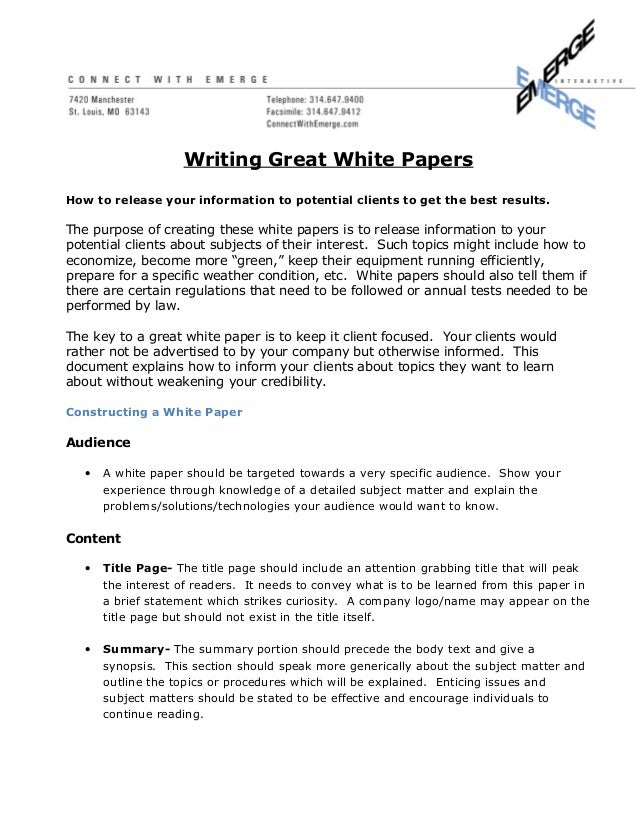 How to write papers