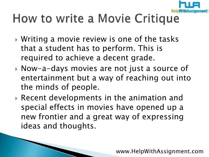 Write a film review template