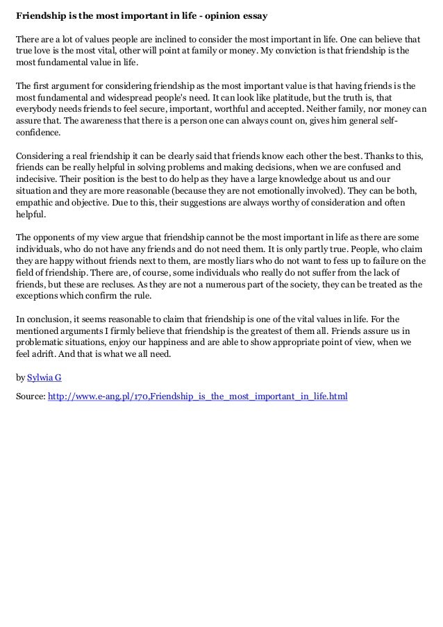 essay on friend