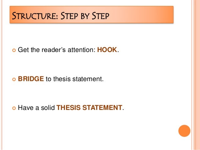 Hook link thesis bridge