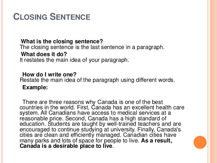Paragraphs and Topic Sentences