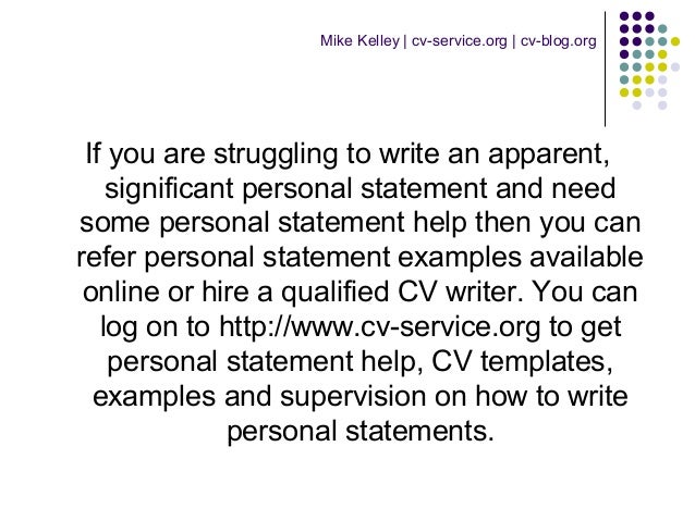 Writing personal statement for job