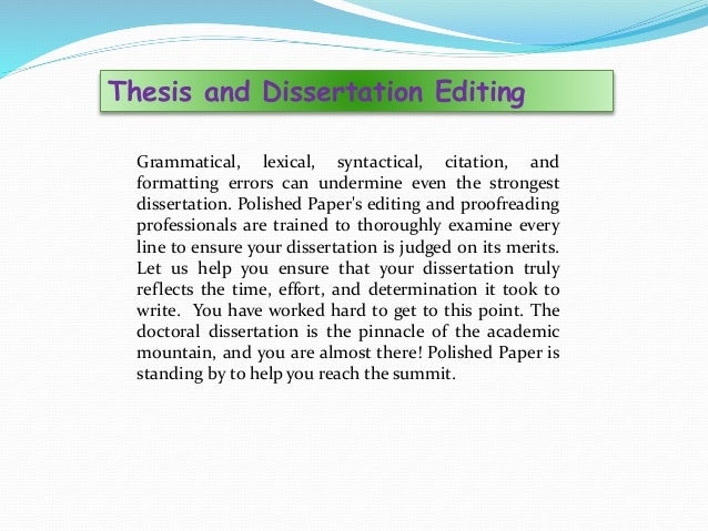 dissertation editing services online