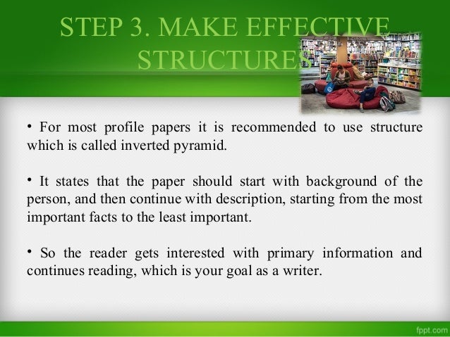 Tips for writing a profile essay