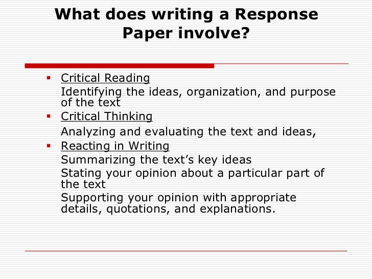Sample of a summary and response essay