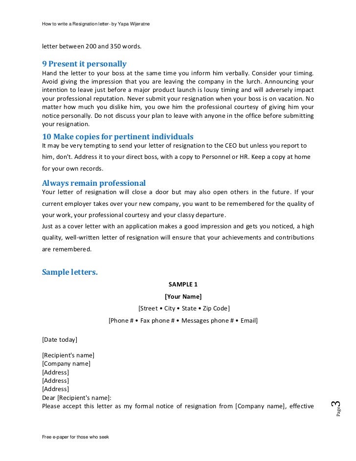 how do i write resignation letter how do i write resignation letter