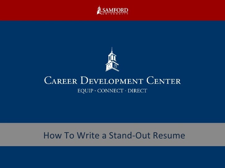 how to write a resume that stands out