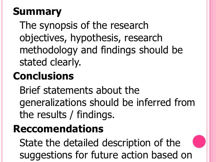 Hypothesis thesis conclusion