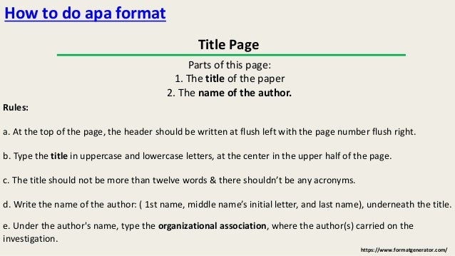 how do you write a title page