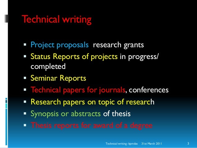 Writing Technical Papers or Reports - jstor