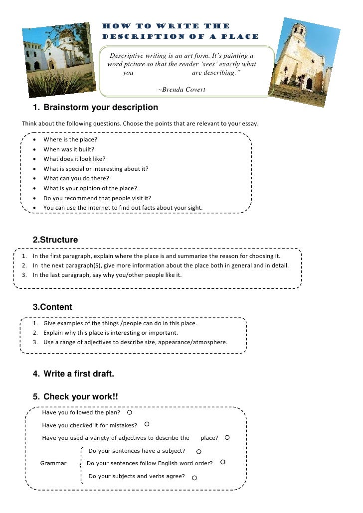 Description of a Place Essay