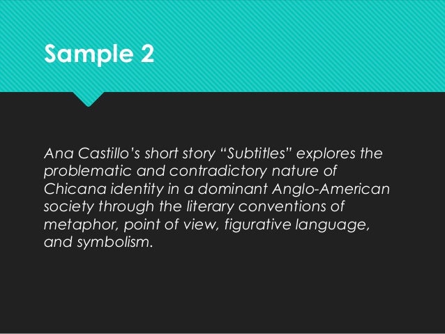 What is a good thesis statement to write about the point of view of