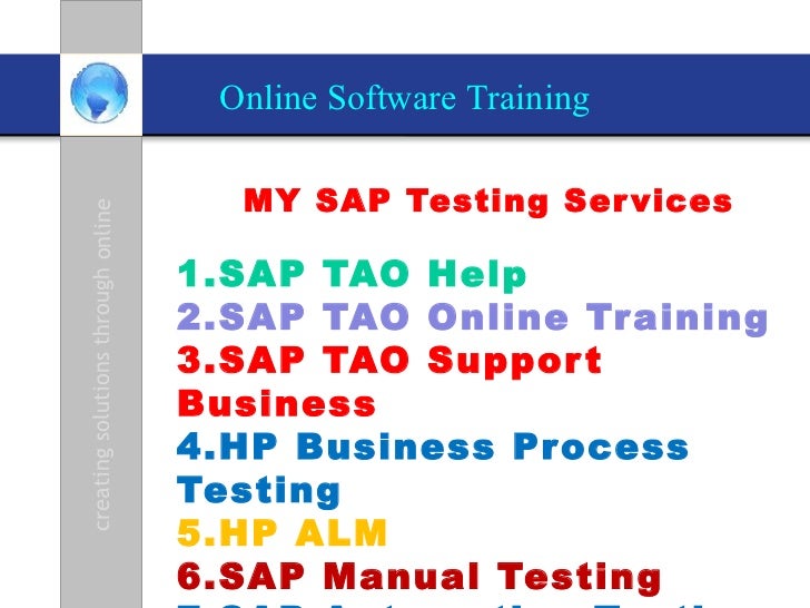 Sap Tao 2 0 Sap Erp Testing Sap Testing Hp Alm Training | sap tao online trainings sap erp testing erp testing hp alm Sap Tao 2 0 Sap Erp Testing Sap Testing Hp Alm Training | sap tao online trainings sap erp testing erp testing hp alm