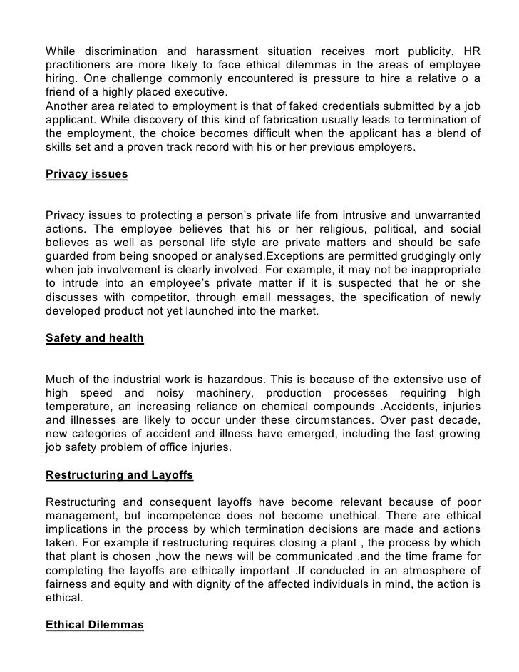 ethical issues in employment law New york law journalthis past year brought to the fore some challenging international labor and employment law issues that are likely to grow in importance in 2015. ethical issues in employment law New york law journalthis past year brought to the fore some challenging international labor and employment law issues that are likely to grow in importance in 2015.