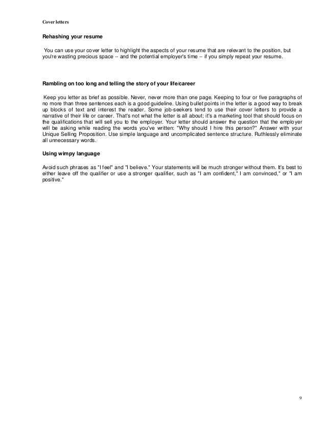 cover letter job enquiry