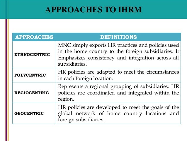 an analysis of the ethnocentric polycentric and regiocentric human resource management strategies an analysis of the ethnocentric polycentric and regiocentric human resource management strategies