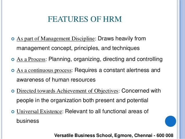 features of hrm features of hrm