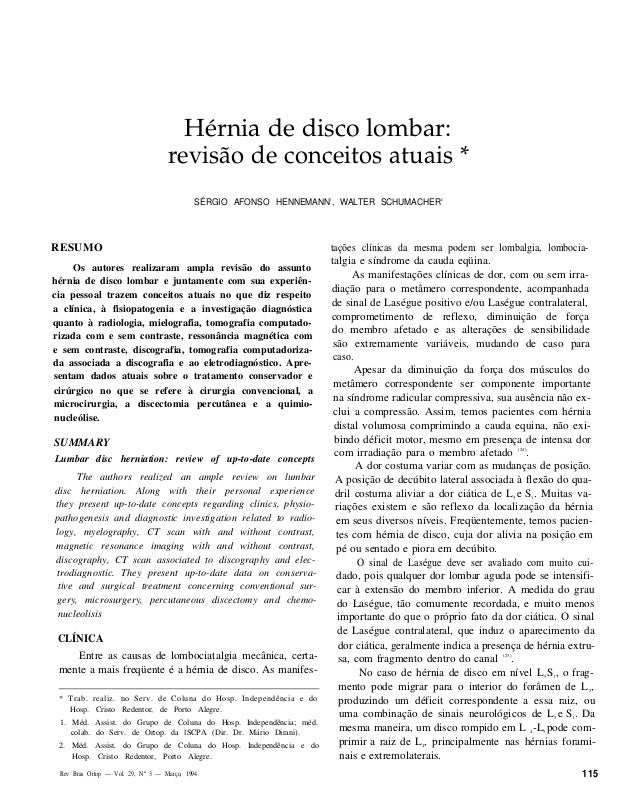 Exame hernia de disco