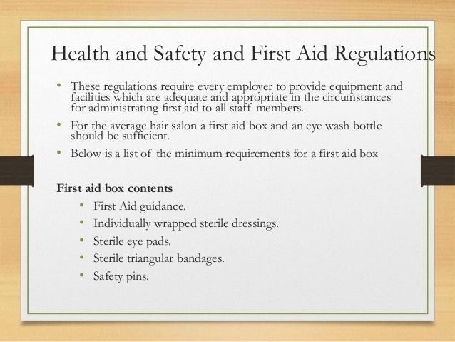 Monitor and maintain health and safety practice in the salon assignment