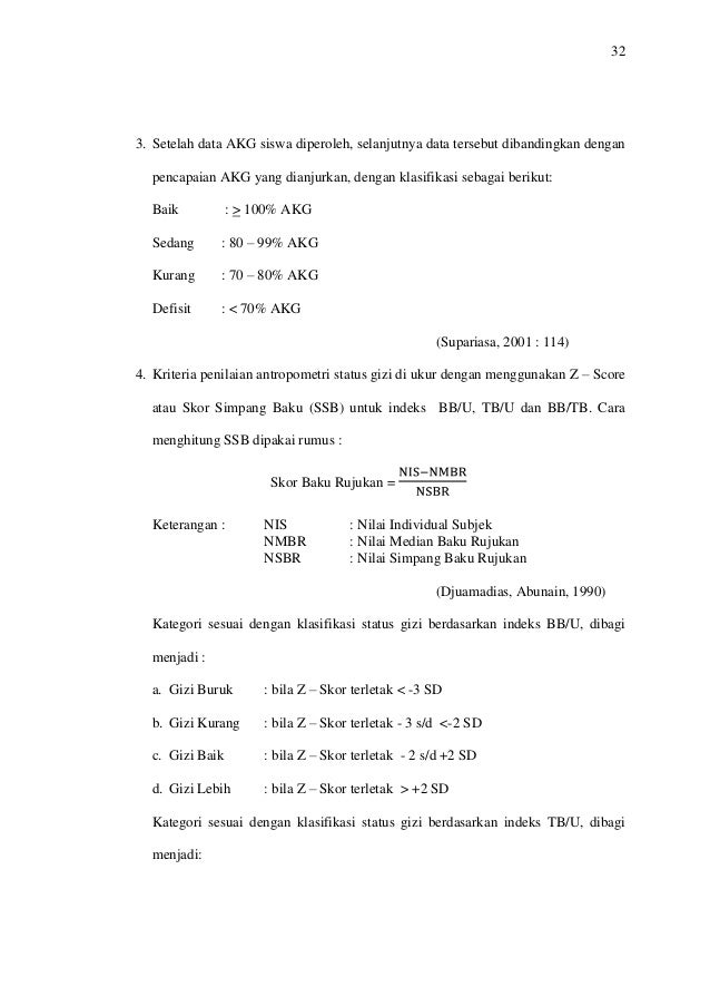 Hubungan pola konsumsi makanan dengan status gizi pada 