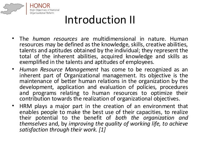 White paper on human resource management in the public sector