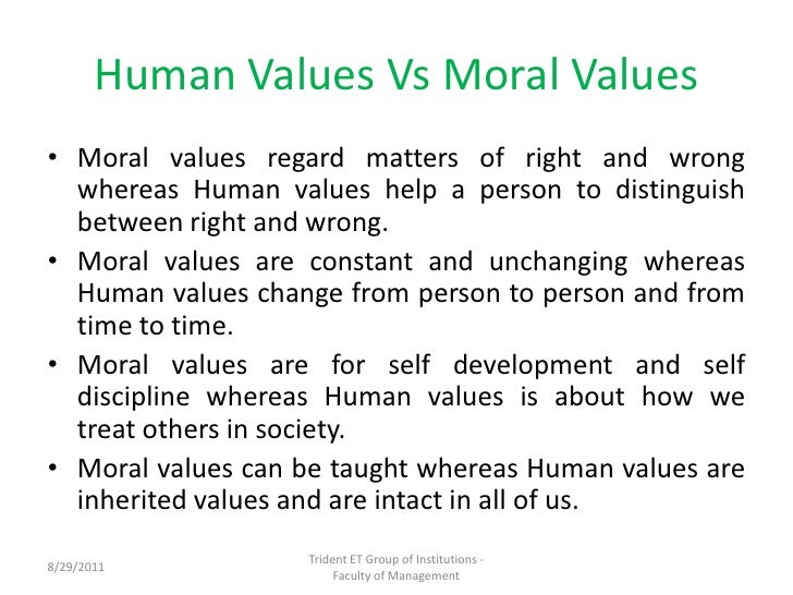 What are moral values pdf