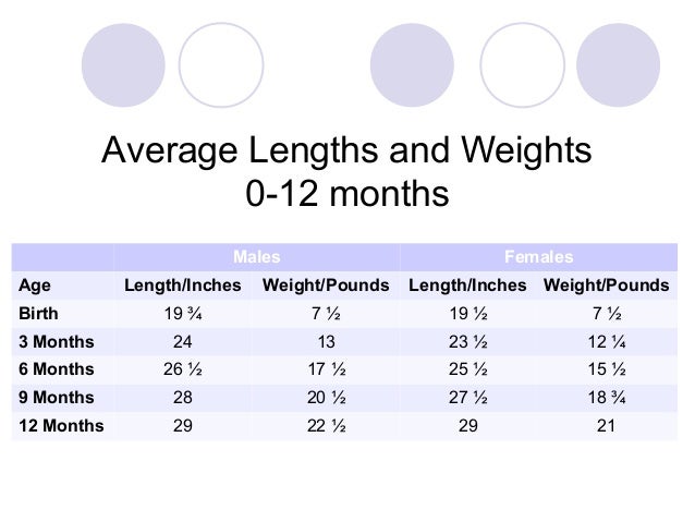 6 Months Old Baby Weight And Height Chart