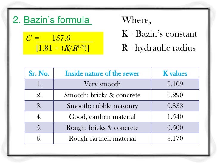 Hydraulic design of sewer