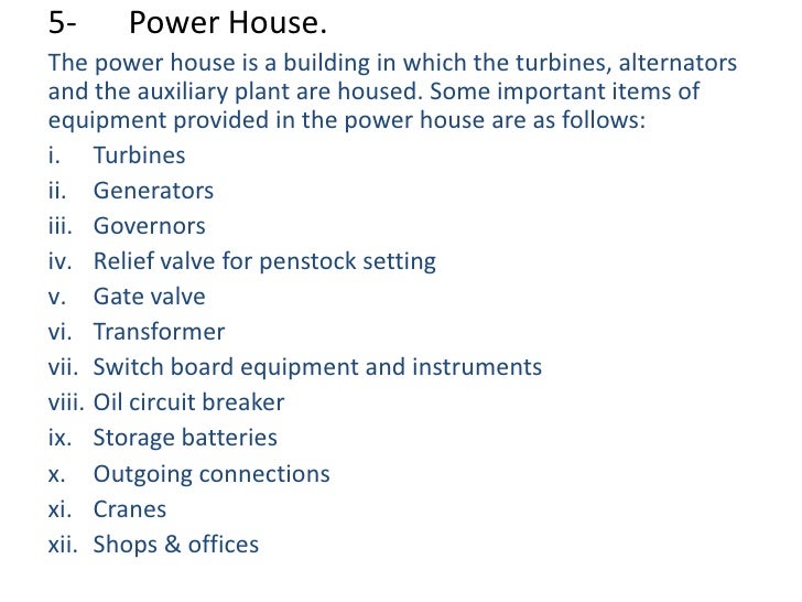 Hydro electric power plant lecture