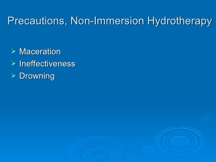 Hydrotherapy