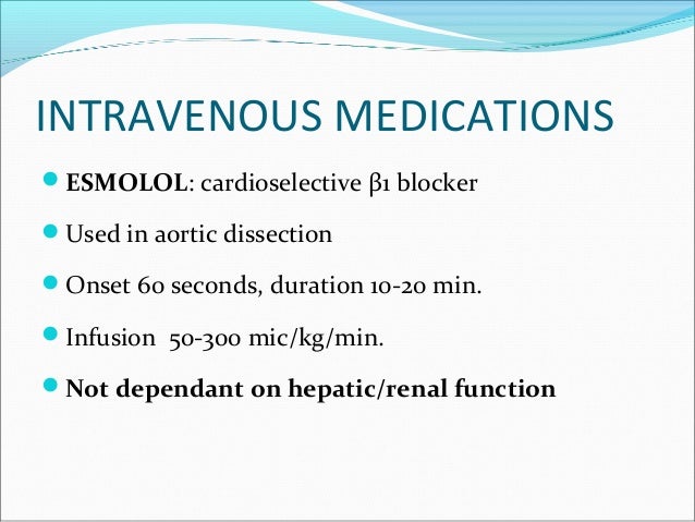 Esmolol Drip Dose
