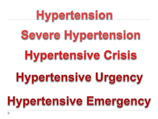 Case study hypertension emergency
