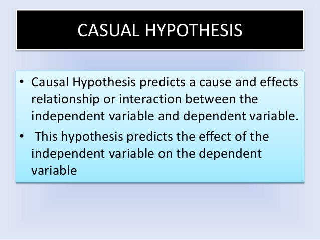 what is non causal hypothesis