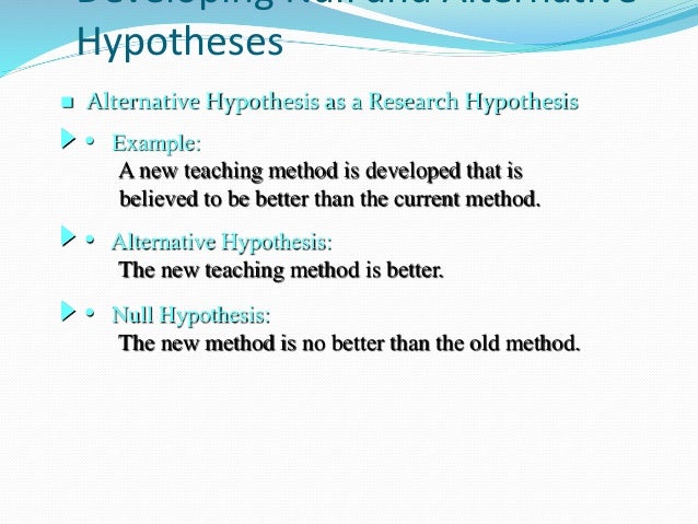 Hypothesis development example