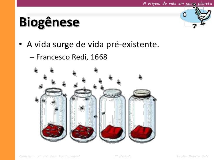 I. 2 Origem da vida I. 2 Origem da vida