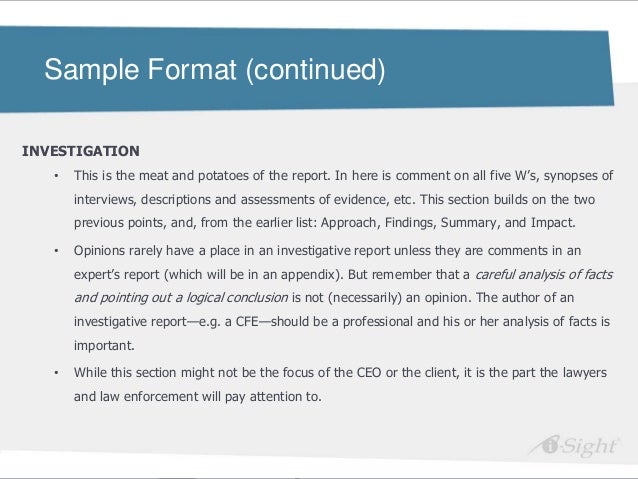 examples of professional reports
