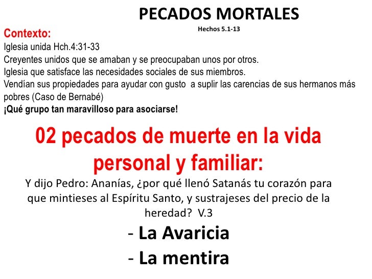 Pecados mortales