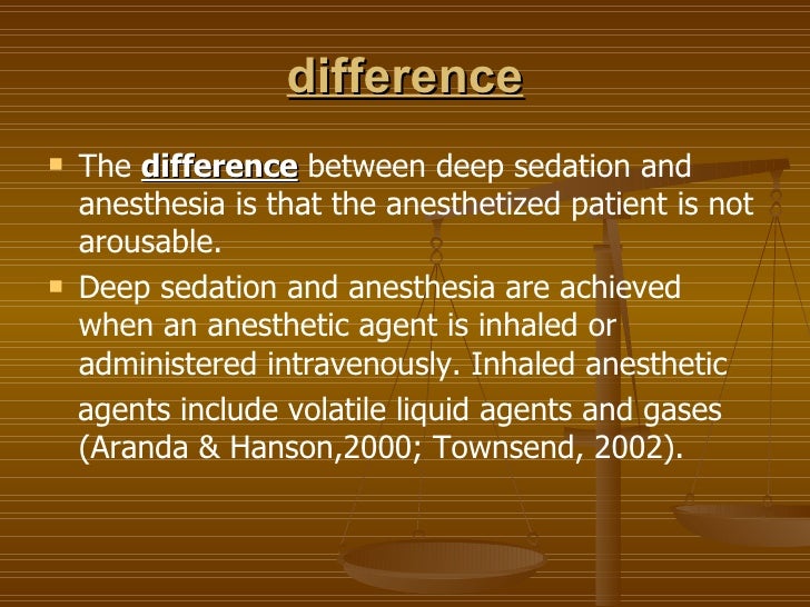 sedation and anesthesia