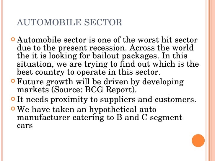 Auto Industry Country Risk Analysis