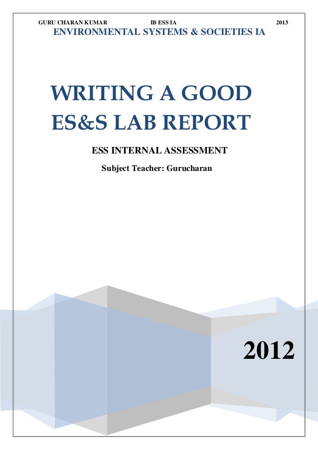 Ib Lab Report Template