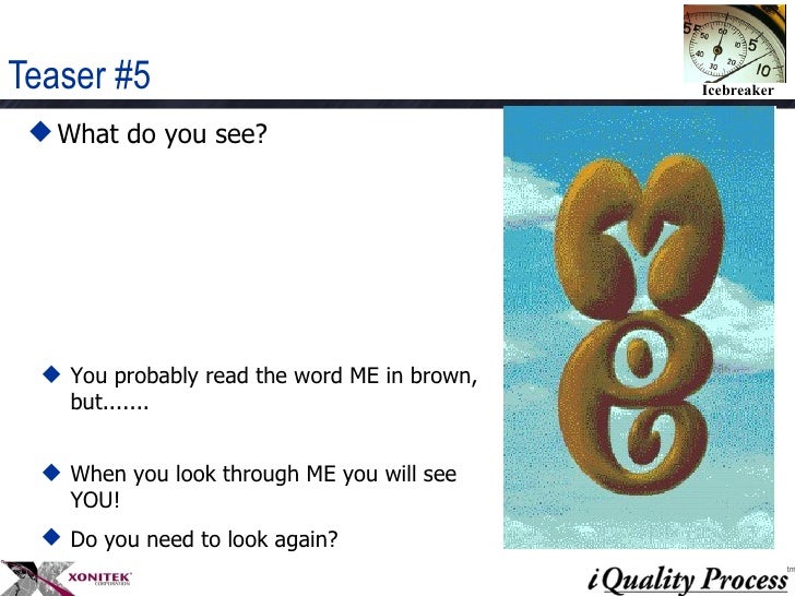 Ice breaker brain teasers