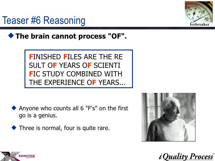 Ice breaker brain teasers