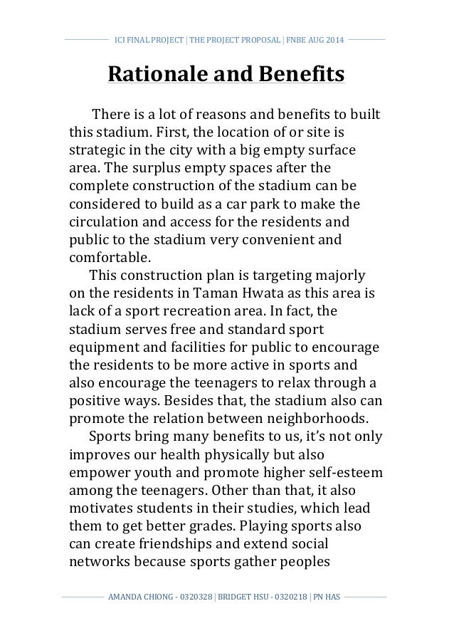 Rationale in project proposal image