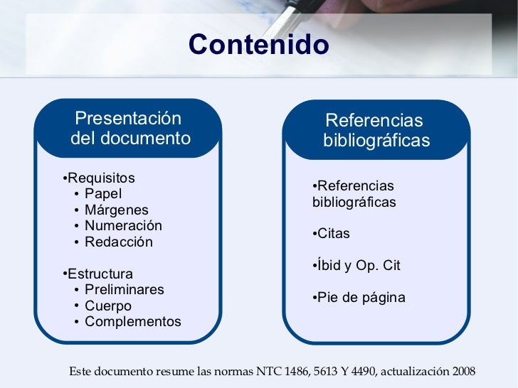 Normas ICONTEC para trabajos escritos