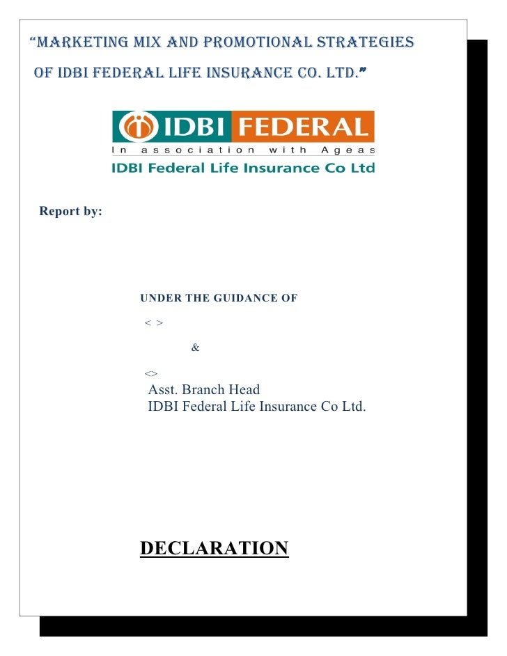 Idbi federal life insurance co ltd.