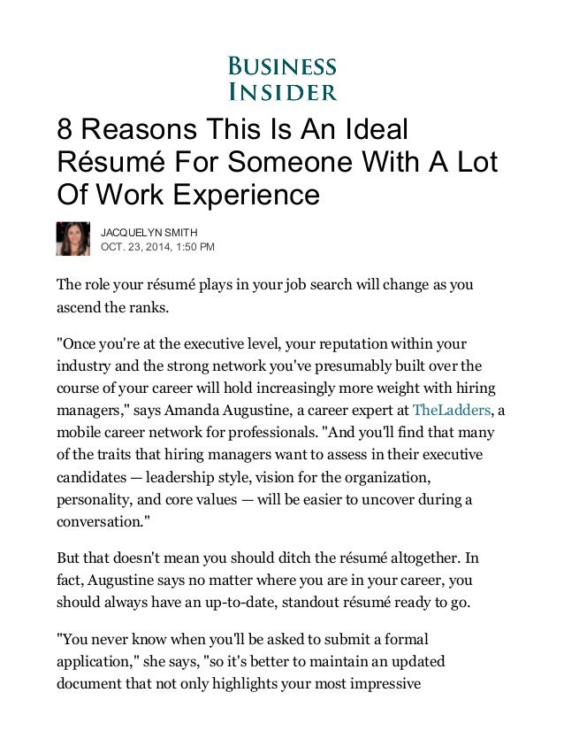 Example Resume Of Someone With A Lot Of Experience Example Resume Of Someone With A Lot Of Experience