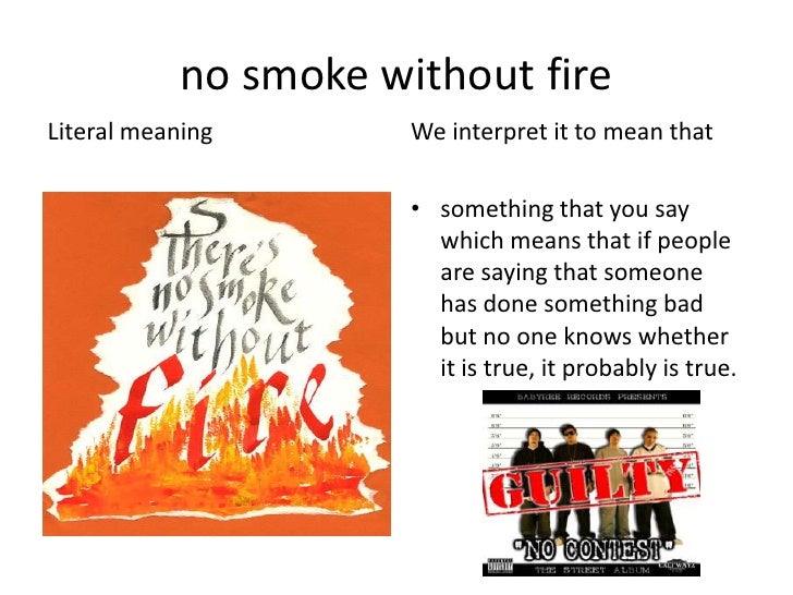 There is no smoke without fire essay image