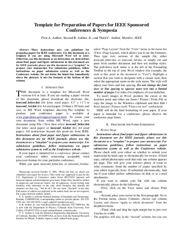 Ieee Format Template1 Ieee Format Template1